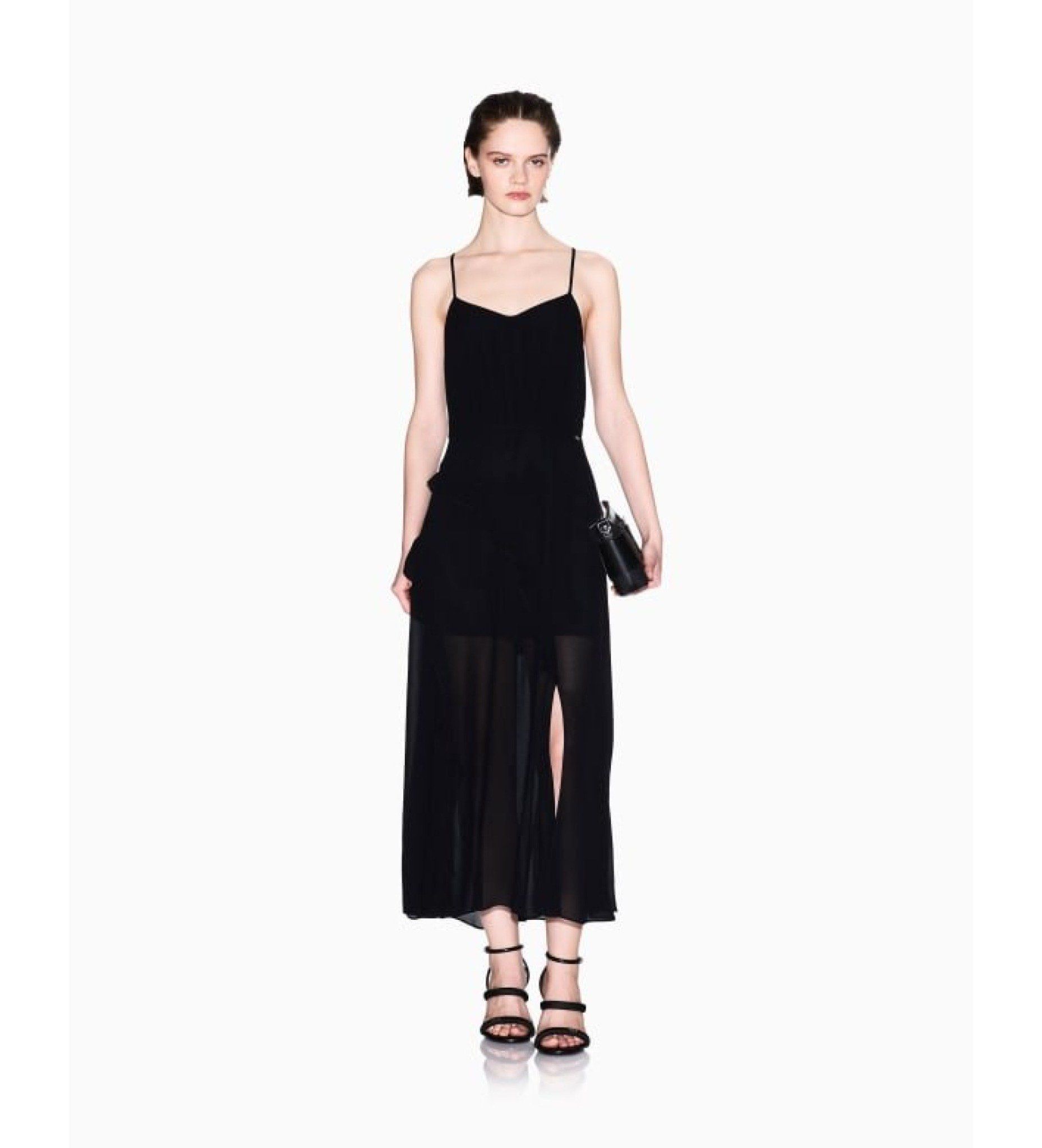 Armani Exchange - Đầm nữ Ax Black Midi Dress