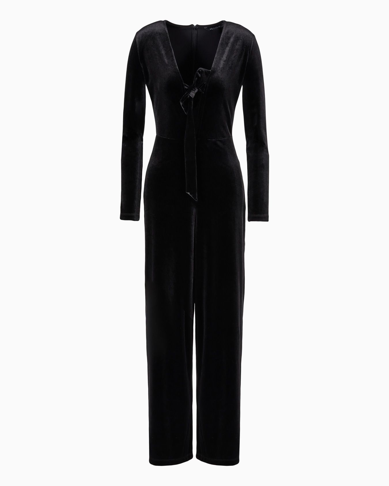 Armani Exchange - Đầm liền jumpsuit nữ V-neck midi dress with contrasting logo