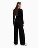 Armani Exchange - Đầm liền jumpsuit nữ V-neck midi dress with contrasting logo