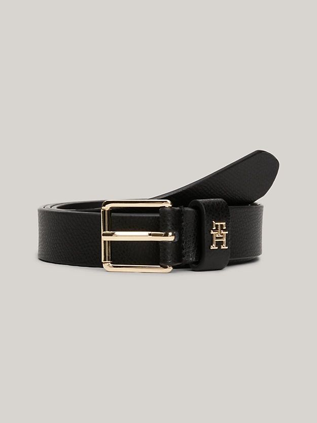 Tommy Hilfiger - Dây nịt nữ Heritage Logo 2.5 Pebble Grain Leather Belt