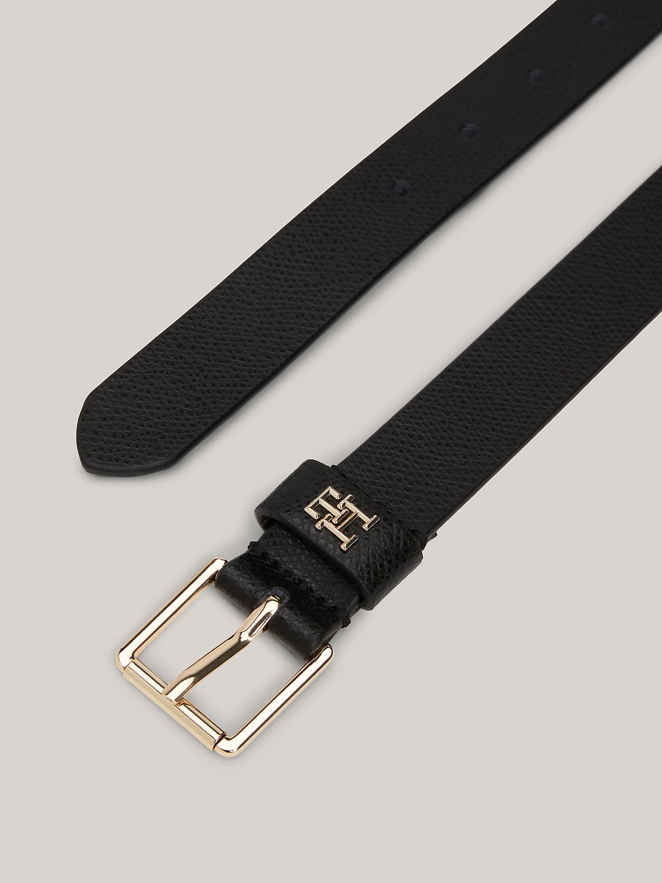 Tommy Hilfiger - Dây nịt nữ Heritage Logo 2.5 Pebble Grain Leather Belt