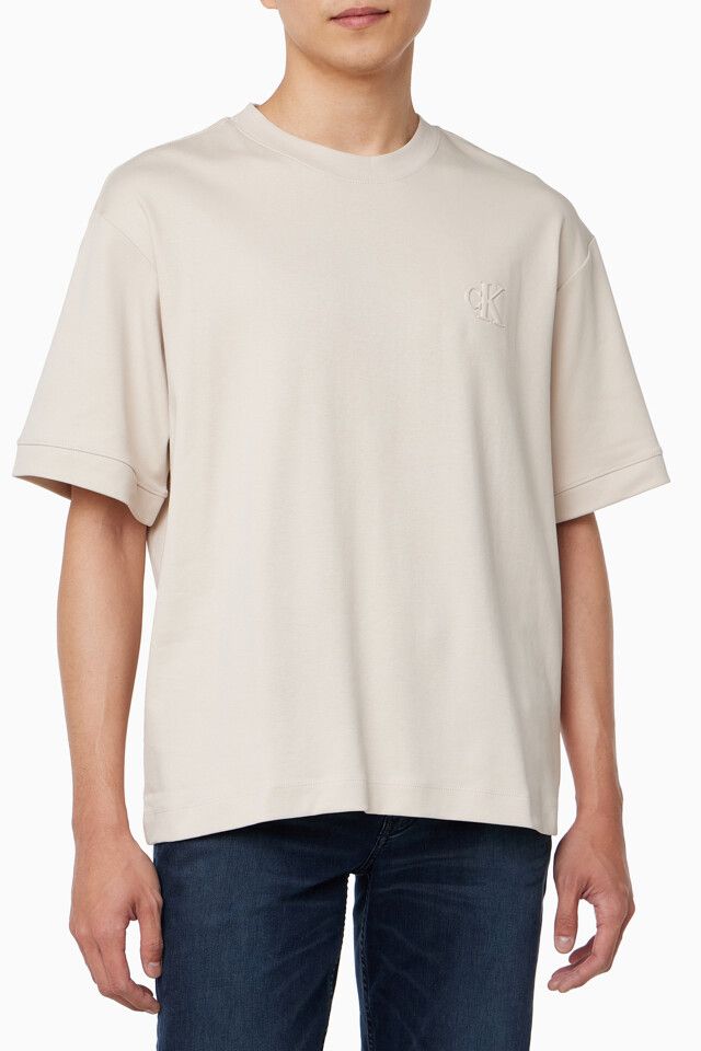 Calvin Klein - Áo thun thời trang CK nam Premium Interlock Tee
