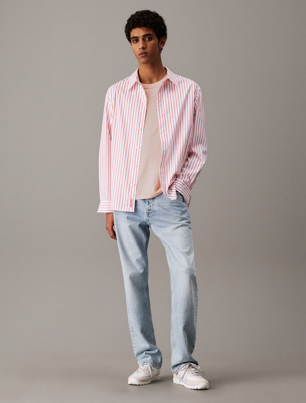 Calvin Klein - Áo thun tay ngắn nam CK Cotton Hemp Monogram T-shirt