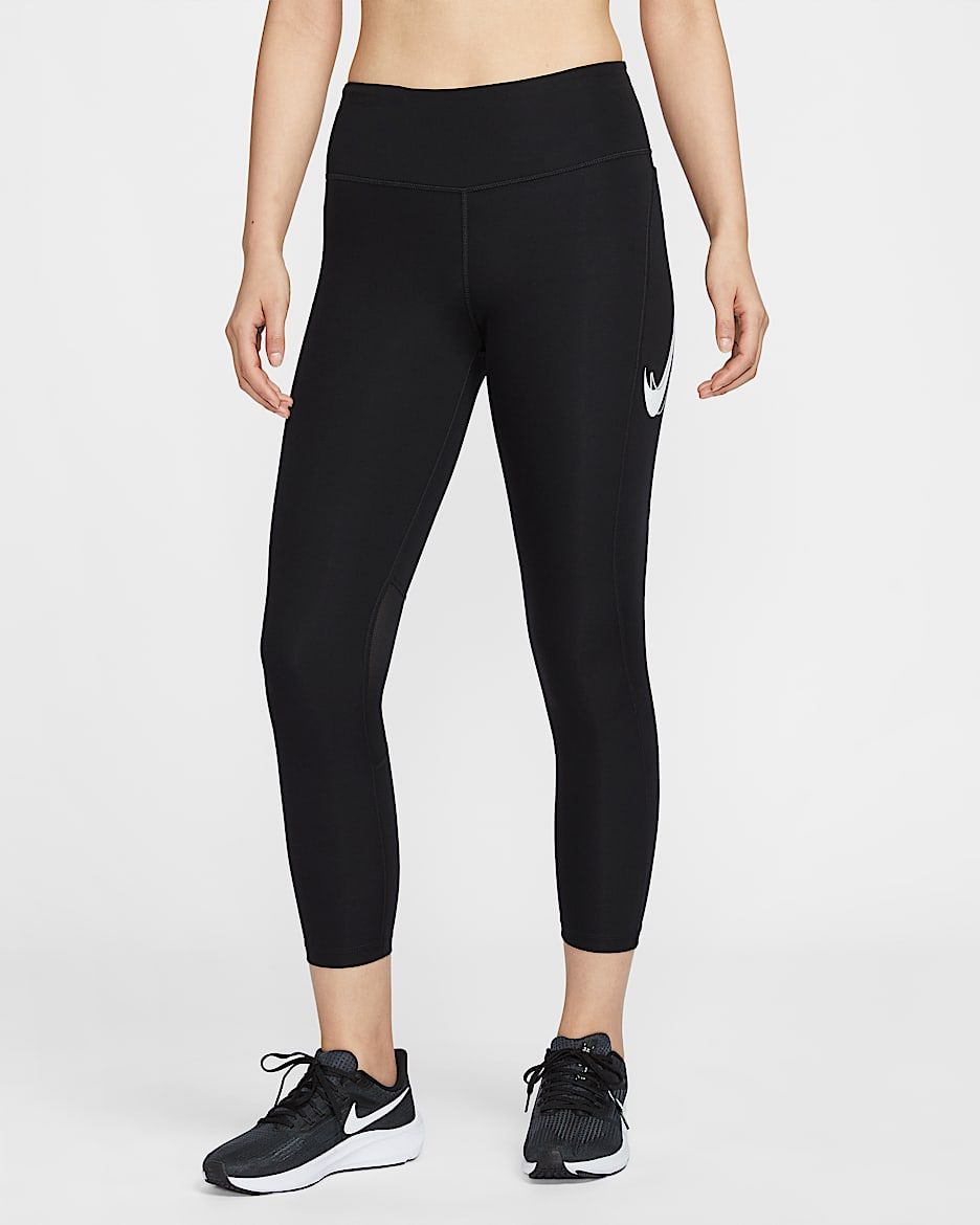 Nike - Quần dài ống ôm thể thao Nữ Fast Women's Mid-Rise 7/8 Leggings