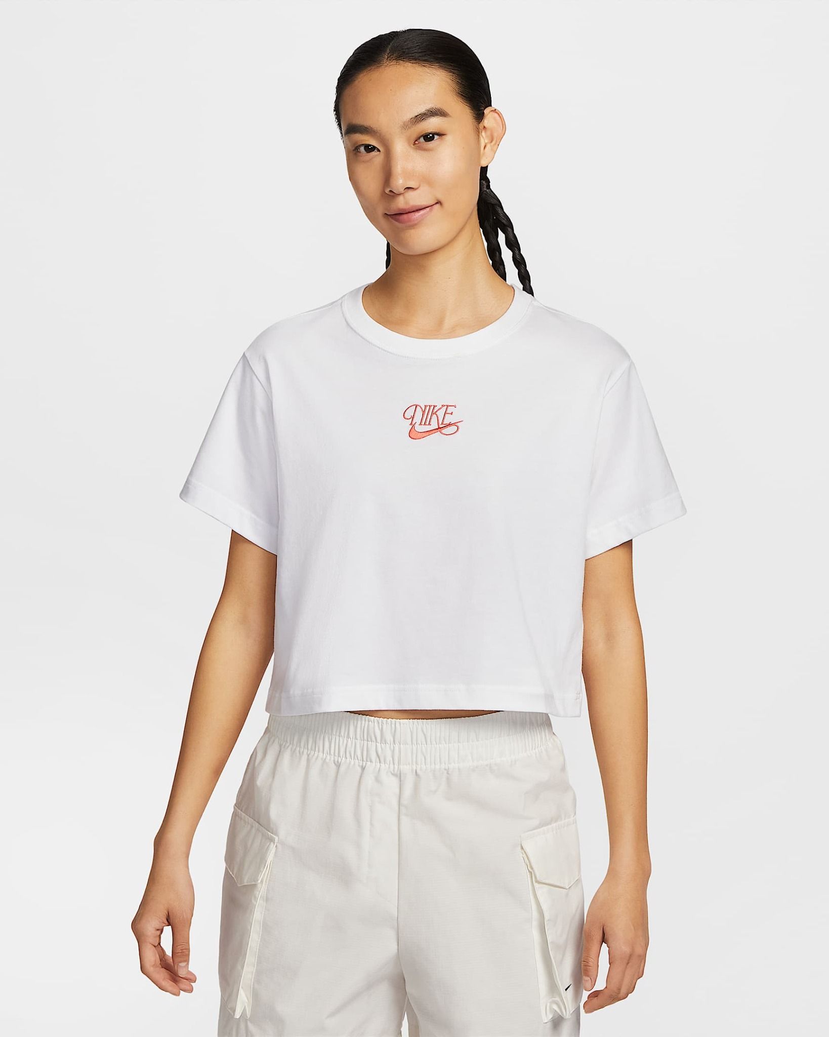 women's nike cropped t shirt