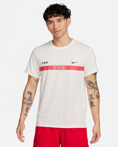 Nike - Áo tay ngắn thể thao Nam Miler Men's Dri-FIT UV Short-Sleeve Running Top