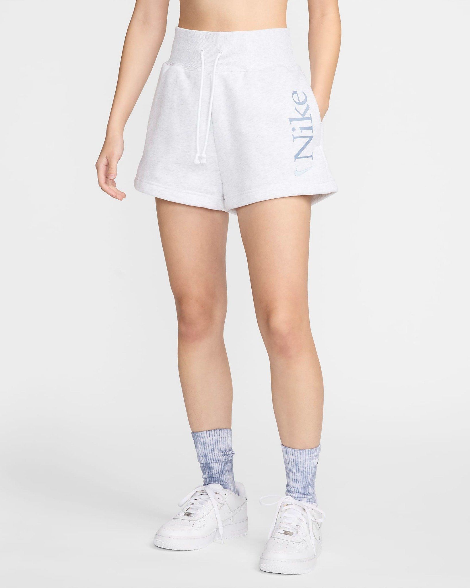 Nike - Quần ngắn thể thao Nữ Phoenix Fleece Women's Loose High-Waisted Logo Shorts