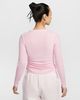 Nike - Áo tay dài thể thao Nữ Women's Ribbed Long-Sleeve Cropped Top