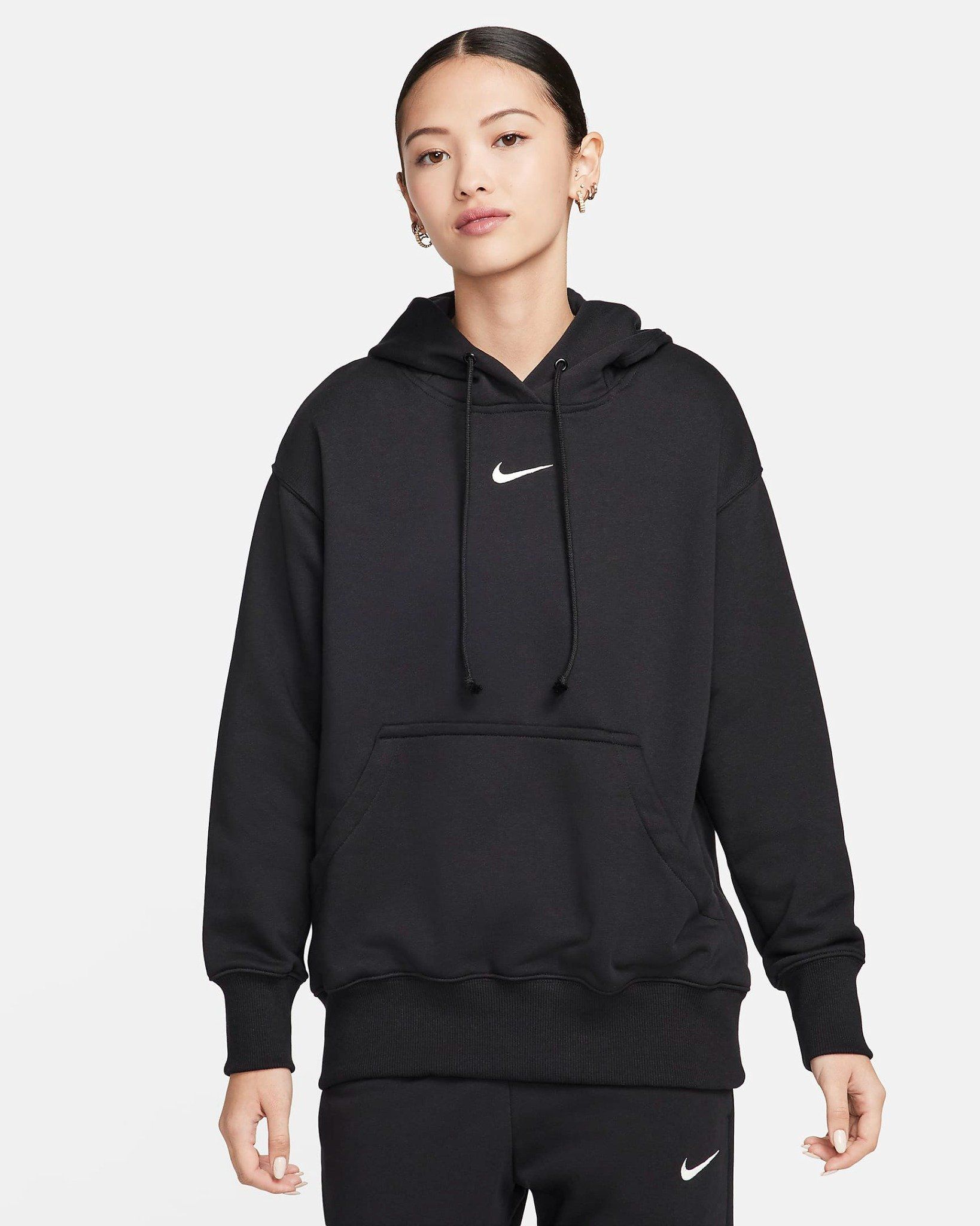 Nike - Áo tay dài thể thao Nữ Phoenix Fleece Women's Oversized Sweatshirt French Terry Hoodie