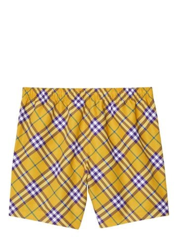 Burberry - Quần bơi nam check-print swim shorts Vintage