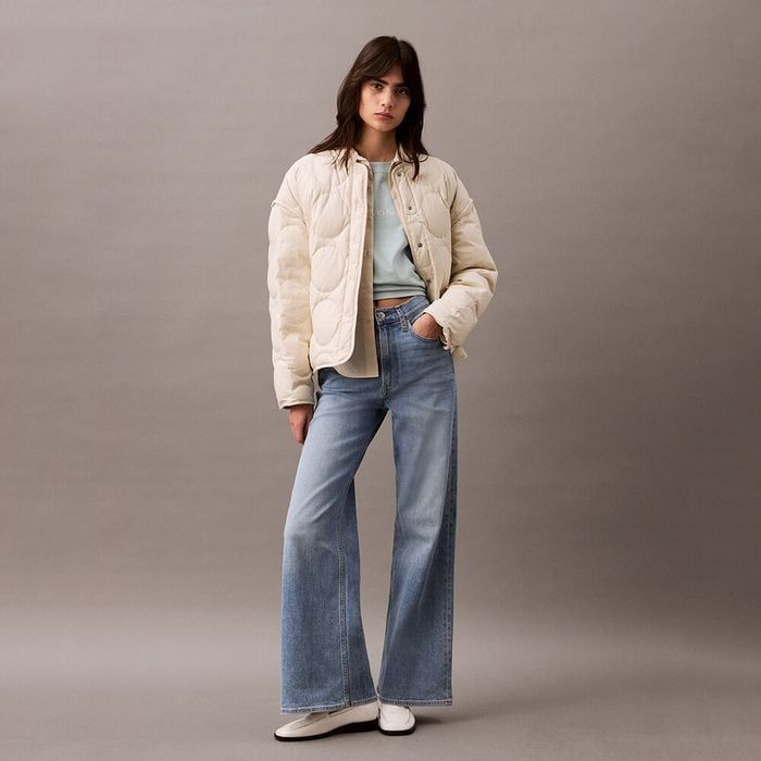 Calvin Klein - Quần jeans dài CK nữ Cooling The Wide Leg