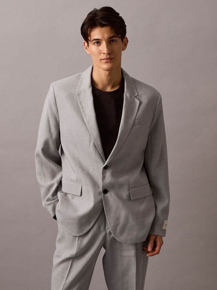 Calvin Klein - Áo vest CK nam Linen Blend Classic Blazer