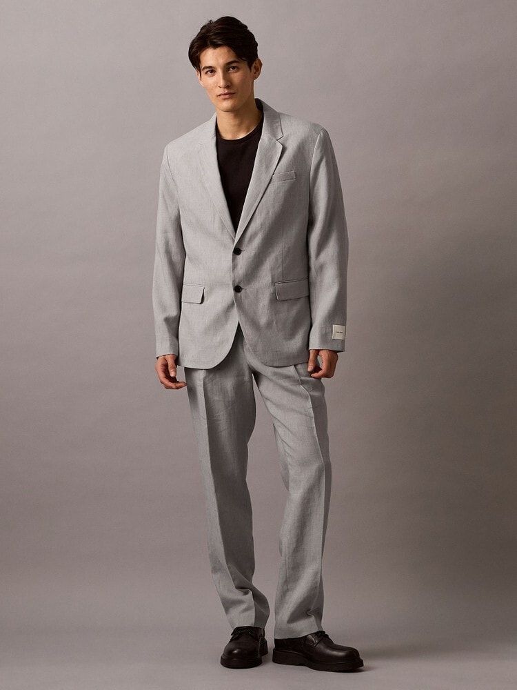Calvin Klein - Áo vest CK nam Linen Blend Classic Blazer