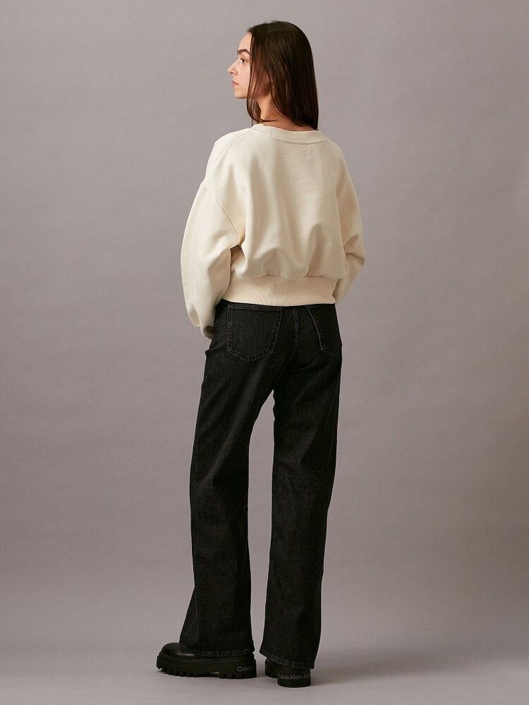 Calvin Klein - Áo ấm tay dài CK nữ Oversized V Neck Pullover Sweatshirt