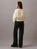 Calvin Klein - Áo ấm tay dài CK nữ Oversized V Neck Pullover Sweatshirt
