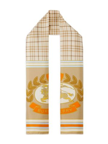 Burberry - Khăn choàng nam nữ logo-print silk scarf