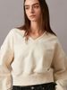 Calvin Klein - Áo ấm tay dài CK nữ Oversized V Neck Pullover Sweatshirt