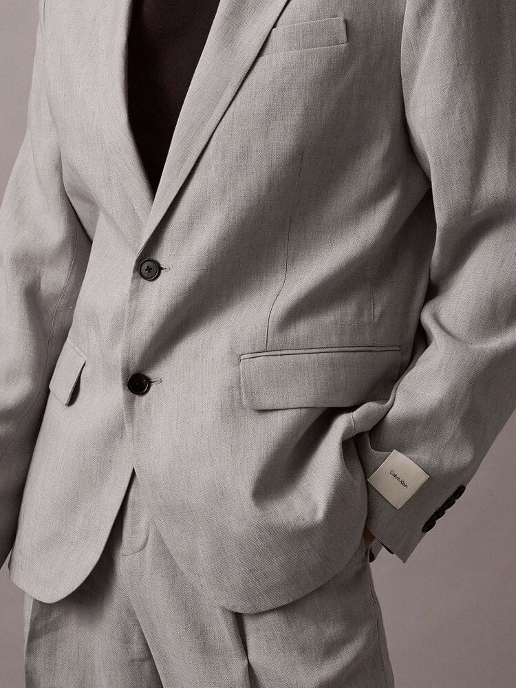 Calvin Klein - Áo vest CK nam Linen Blend Classic Blazer