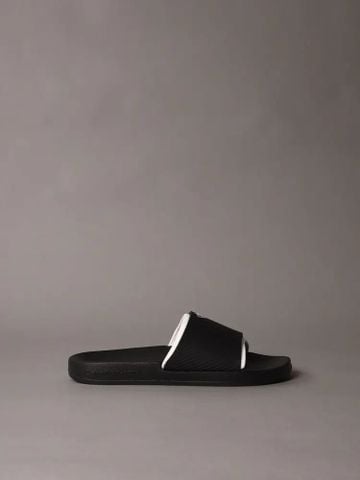 Calvin Klein - Dép quai ngang CK nam Slide Rubber Neoprene Text Slide