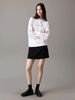 Calvin Klein - Áo lạnh tay dài CK nữ Textured Monologo Crewneck