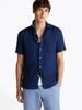Tommy Hilfiger - Áo sơ mi tay ngắn nam Pigment Dye Linen Solid Shirt