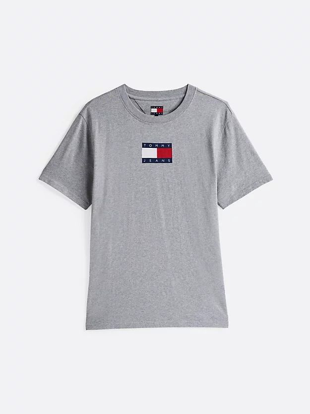 Tommy Hilfiger - Áo phông tay ngắn nữ Relaxed Melange Flag Tee