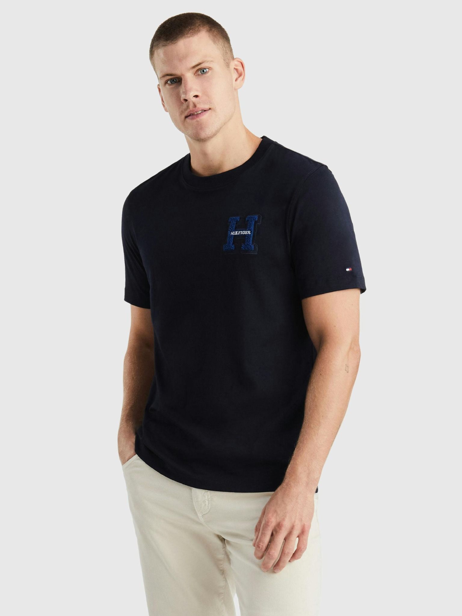 Tommy Hilfiger - Áo thun tay ngắn nam Boucle Premium Embro Tee