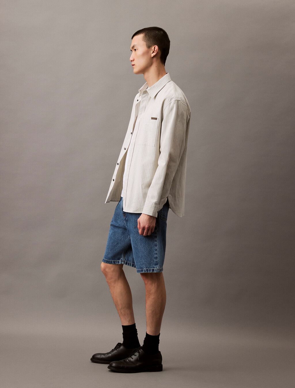 Calvin Klein - Quần jeans ngắn nam CK 90's Regular Denim Shorts