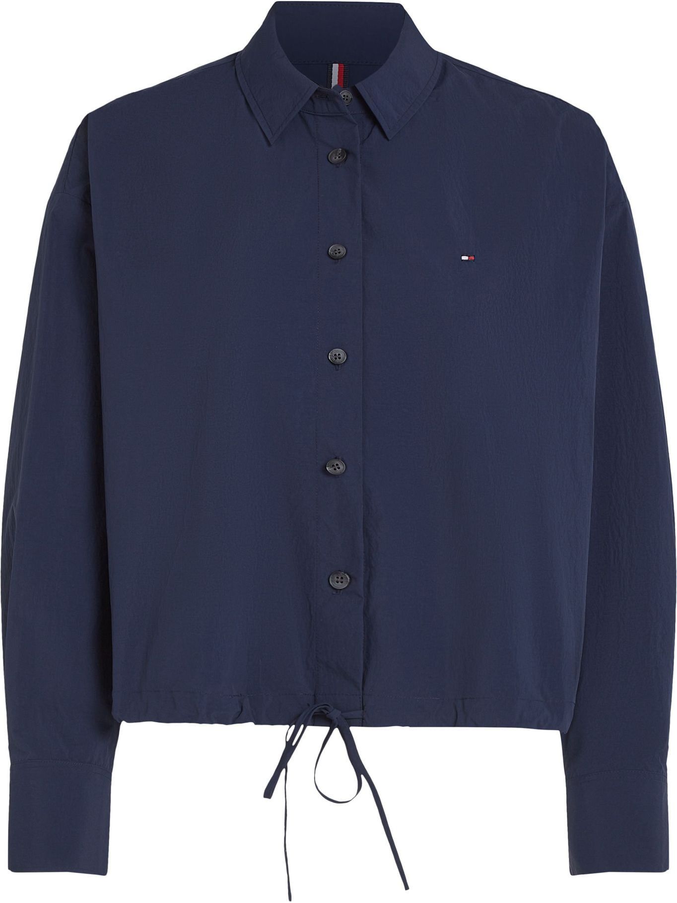 Tommy Hilfiger - Áo thời trang tay dài nữ TH Cotton Nylon Blouson Shirt