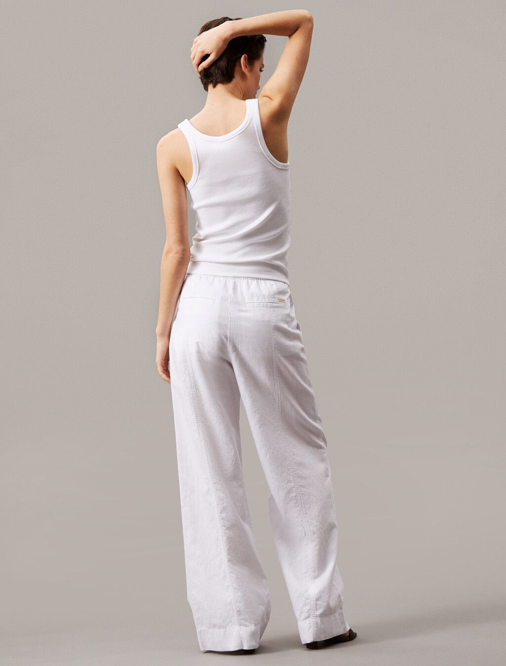 Calvin Klein - Áo ba lỗ CK nữ Ribbed Cotton Logo Tank Top