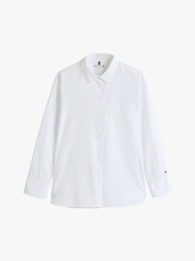 Tommy Hilfiger - Áo sơ mi tay dài nữ Oversized Fit Poplin Shirt