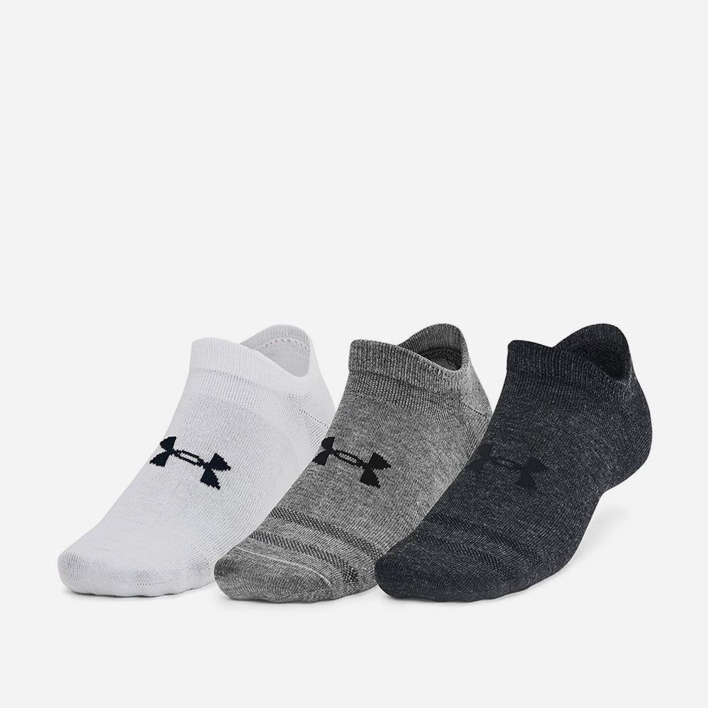 Under Armour - Bộ ba đôi Vớ tất cổ thấp nam nữ Essential No Show 3PK Training Socks