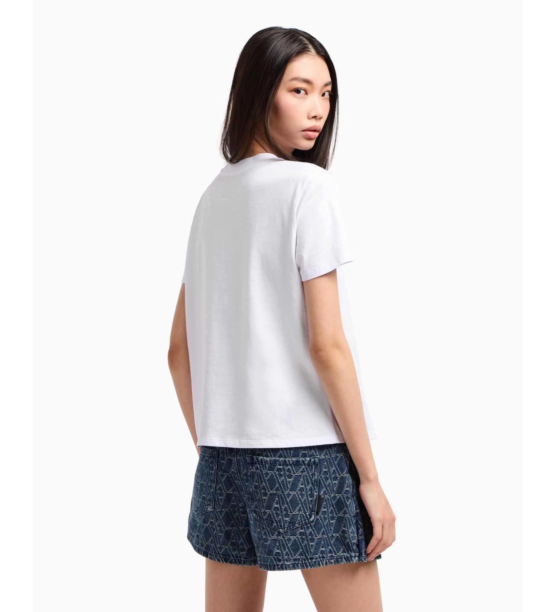 Armani Exchange - Áo thun thời trang nữ Ax Short sleeve T-shirt white