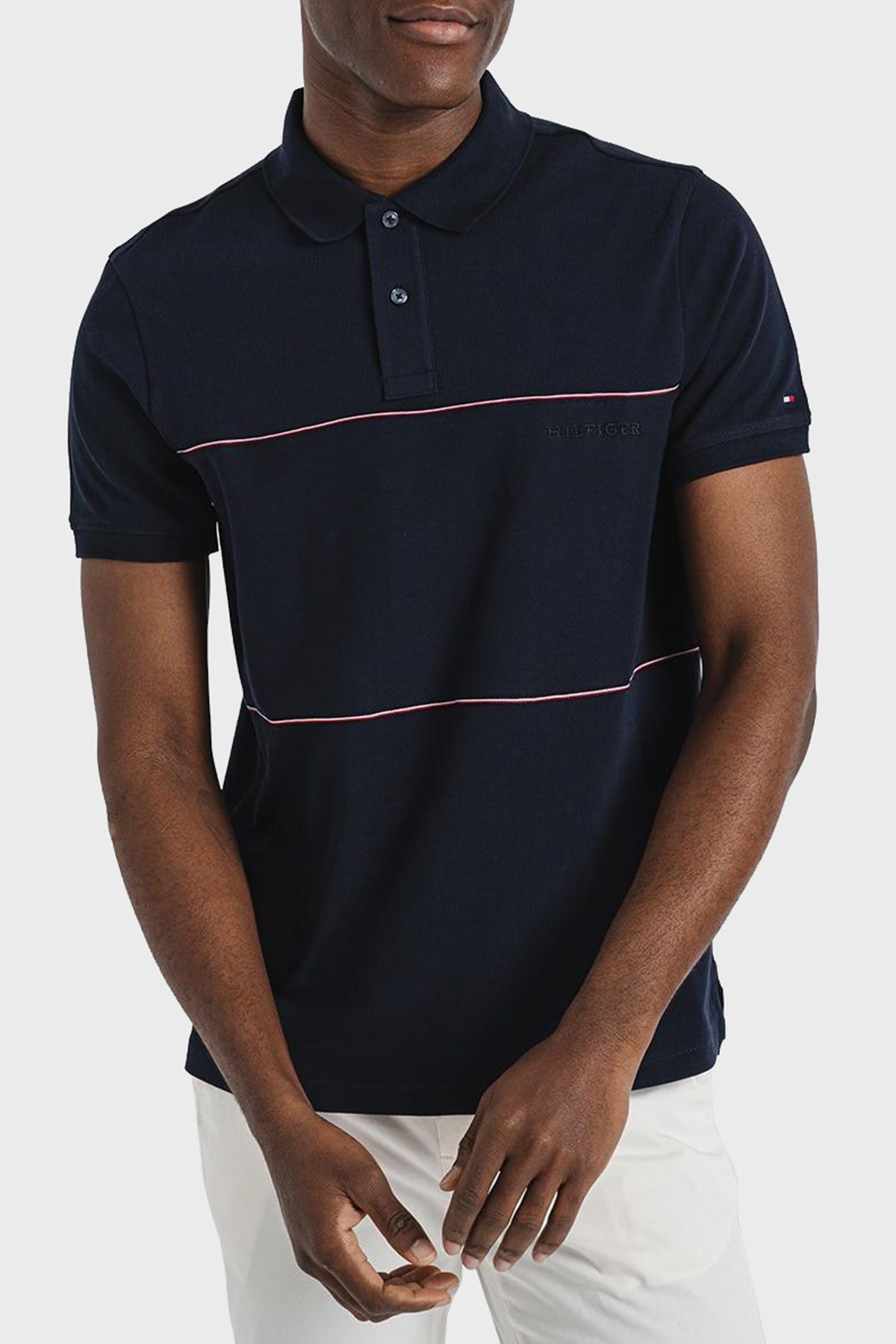 Tommy Hilfiger - Áo polo tay ngắn nam Global Stripe Regular Polo
