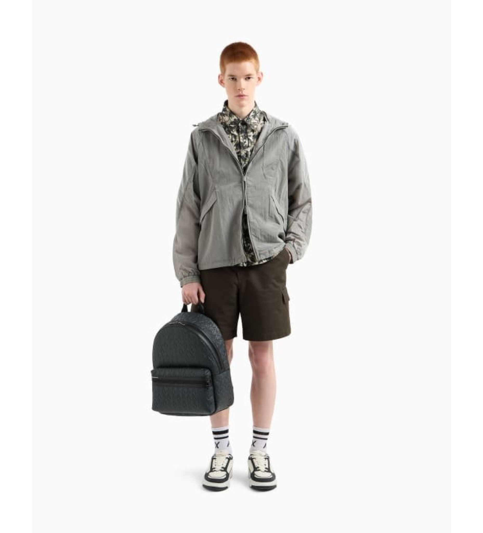 Armani Exchange - Áo sơ mi tay ngắn nam Ax Green printed T-shirt