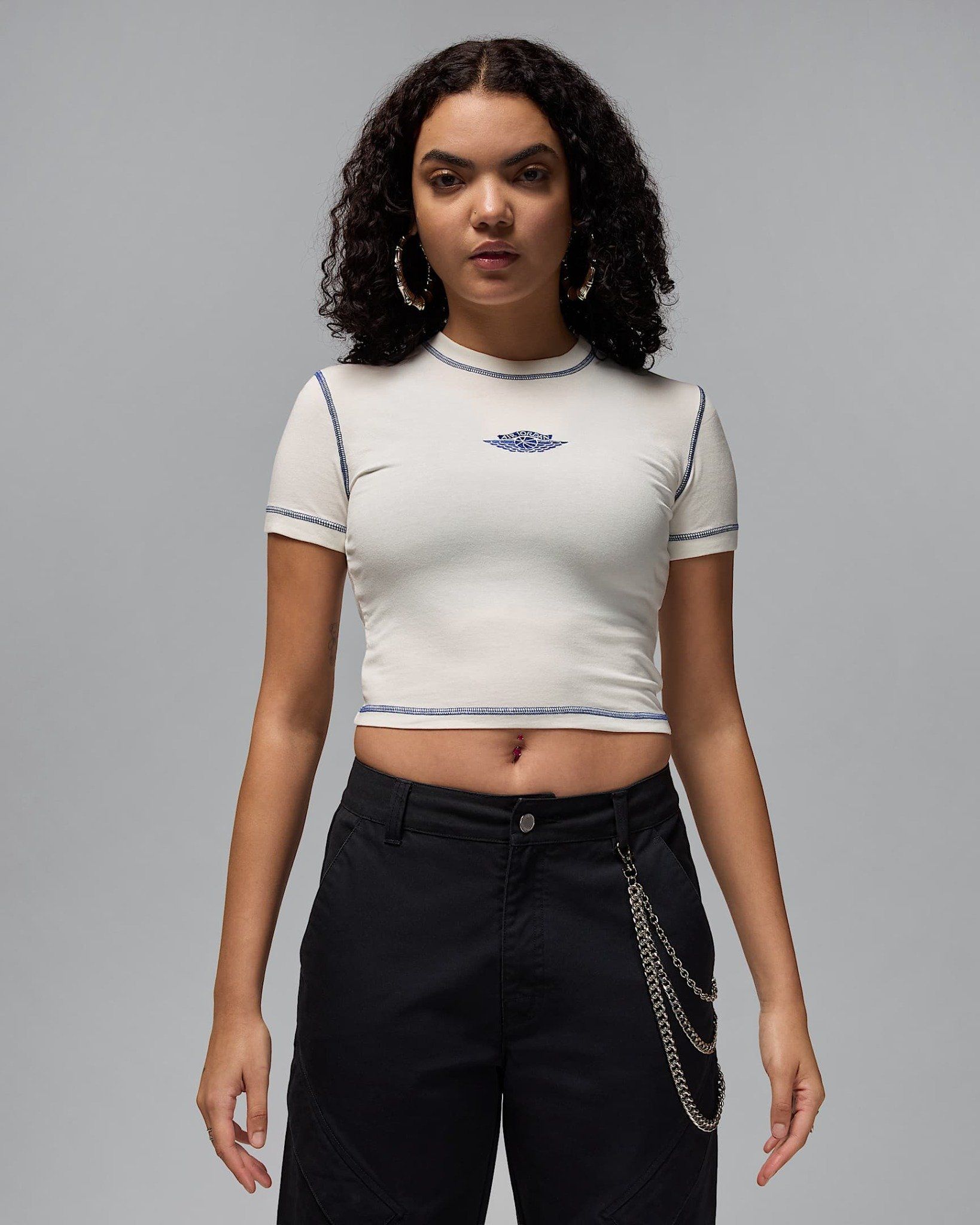 Nike - Áo tay ngắn thể thao Nữ Jordan Rare Air Women's Cropped Short-Sleeve T-Shirt