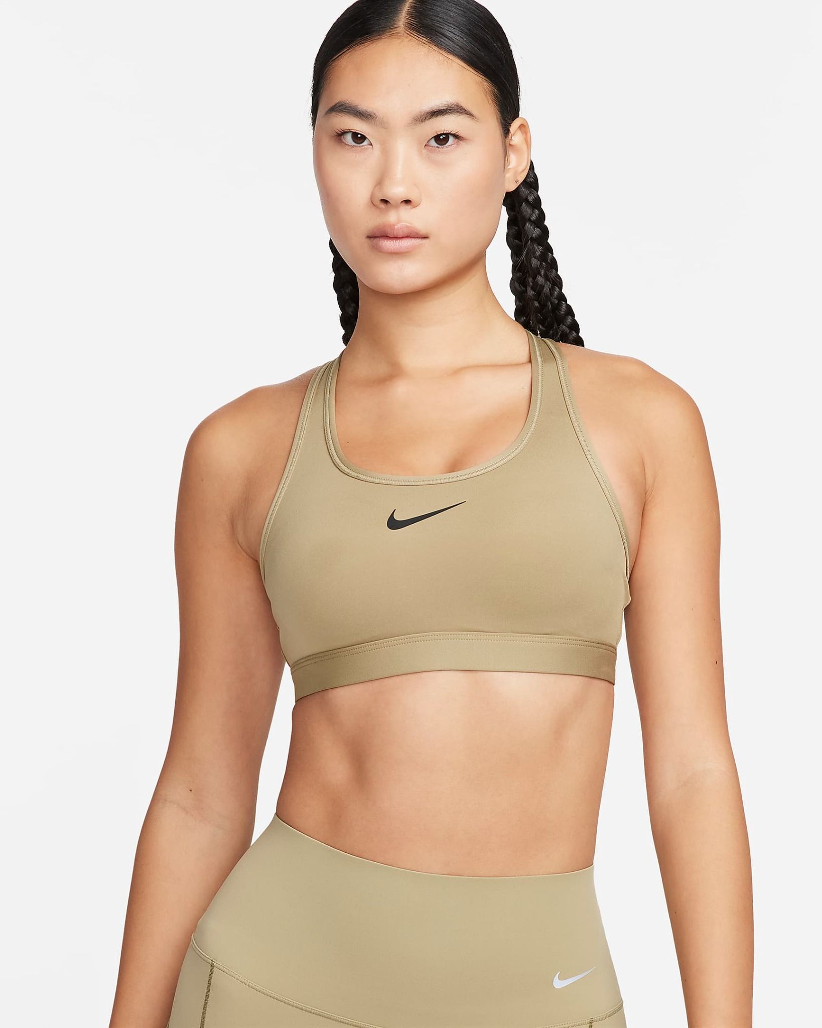 Nike - Áo ngực nữ hỗ trợ cường độ vừa Swoosh Medium-Support Women's Padded Sports Bra