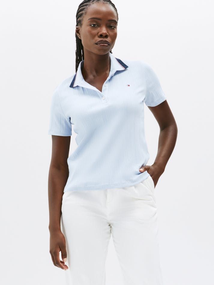 Tommy Hilfiger - Áo polo tay ngắn nữ TH Premium Regular Slim Polo