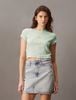 Calvin Klein - Áo thun thời trang CK nữ Slim Cropped Monogram T-shirt