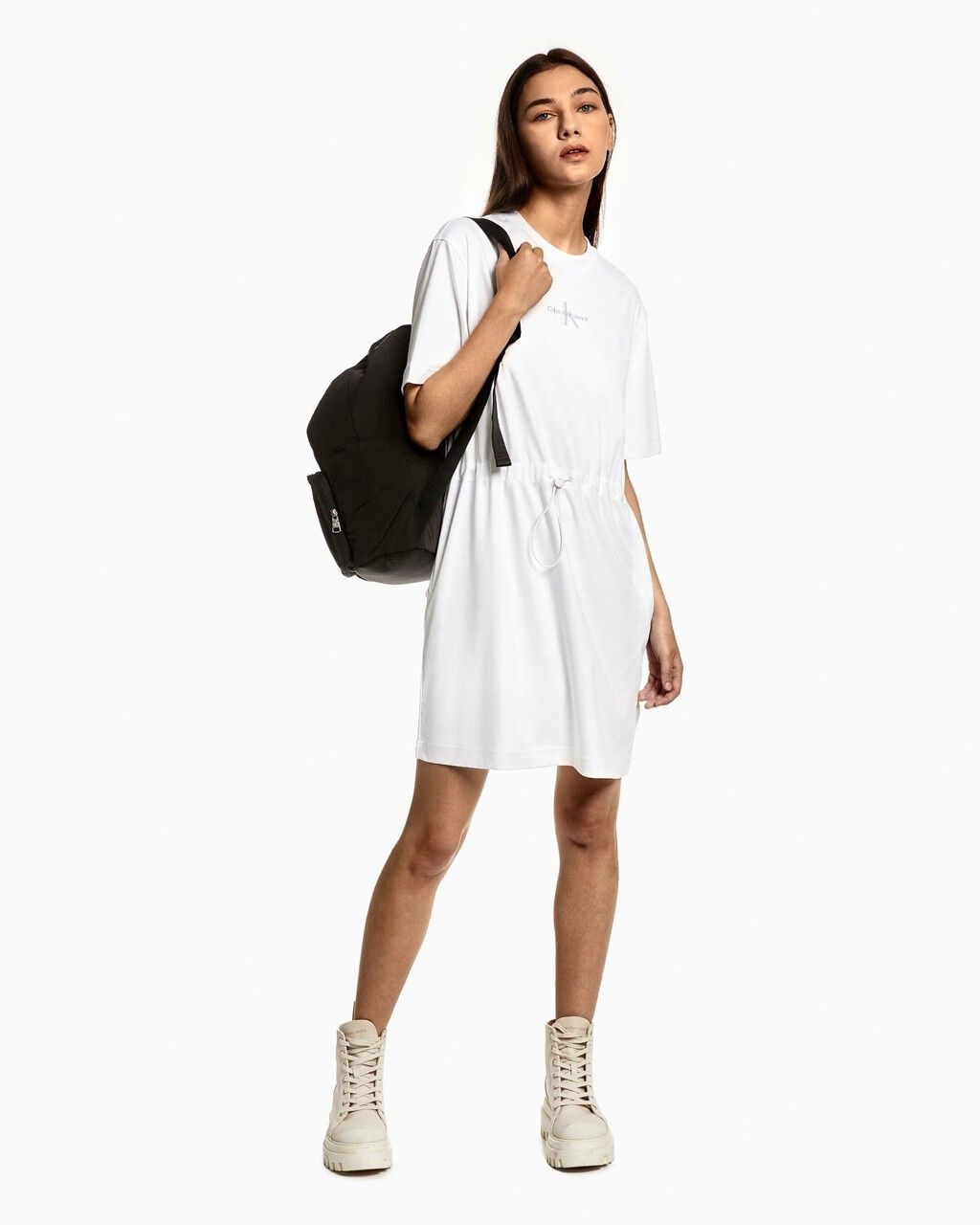 Calvin Klein - Đầm nữ A- Waisted Tee Dress J219F22 – ULA Vietnam