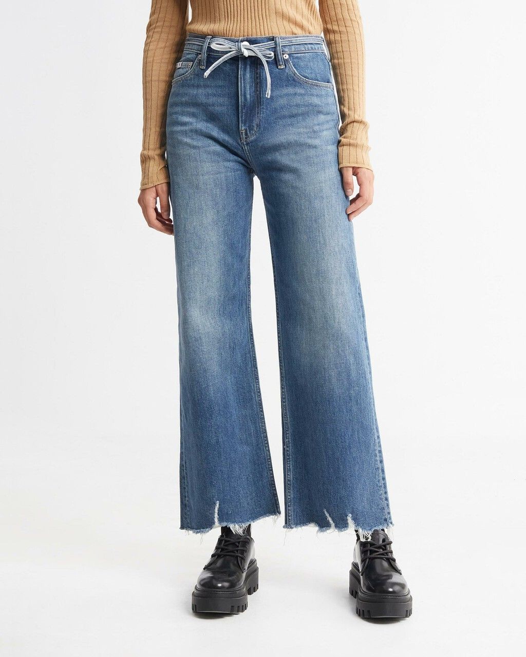 Descubrir 60+ imagen calvin klein wide leg jeans
