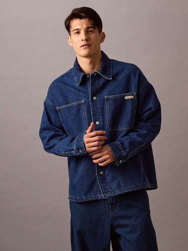Calvin Klein - Áo khoác CK nam Denim Relaxed Shirt Jacket