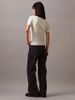 Calvin Klein - Áo dệt kim thời trang CK nữ CK Cotton Variegated Rib Crew
