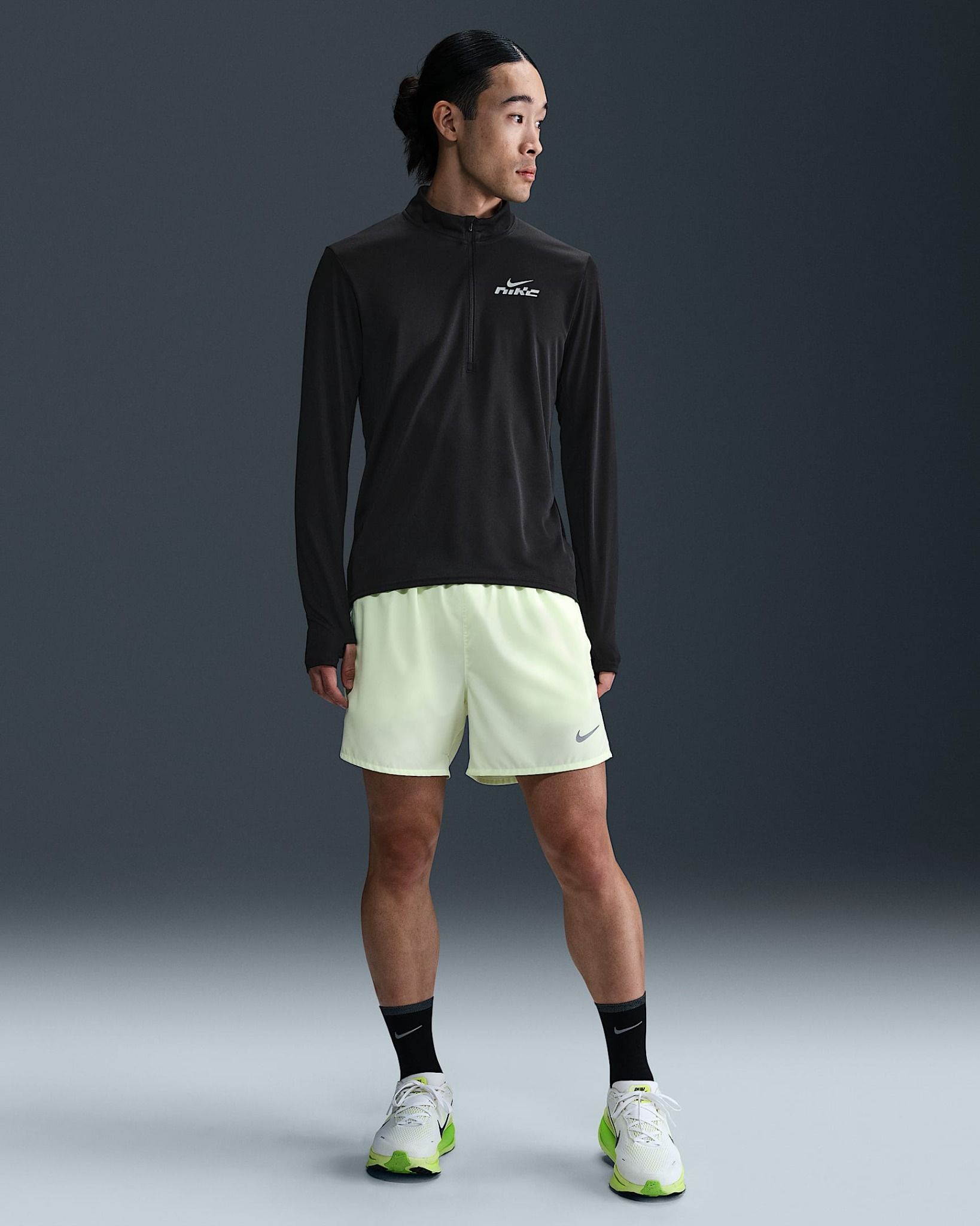 Nike - Áo tay dài chạy bộ Nam Pacer Flash Men's Dri-FIT 1/2-zip Running Top