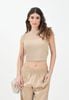 Armani Exchange - Áo thời trang nữ Ax Women's beige sleeveless sweater with monogram motif