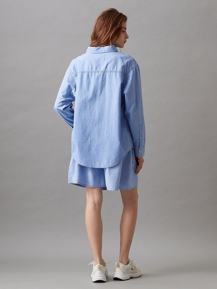 Calvin Klein - Áo sơ mi tay dài CK nữ Oversized Light Denim Shirt