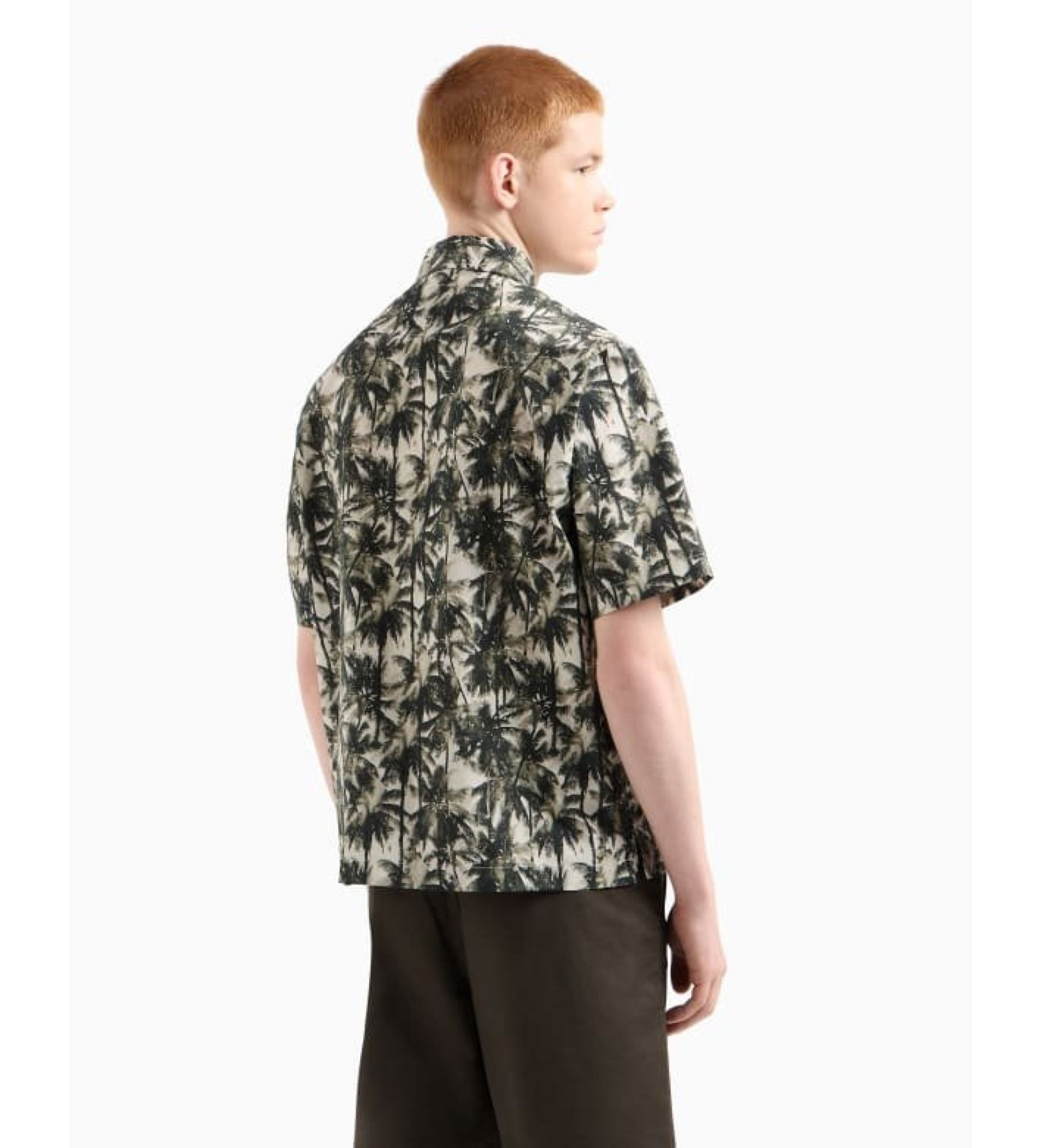 Armani Exchange - Áo sơ mi tay ngắn nam Ax Green printed T-shirt