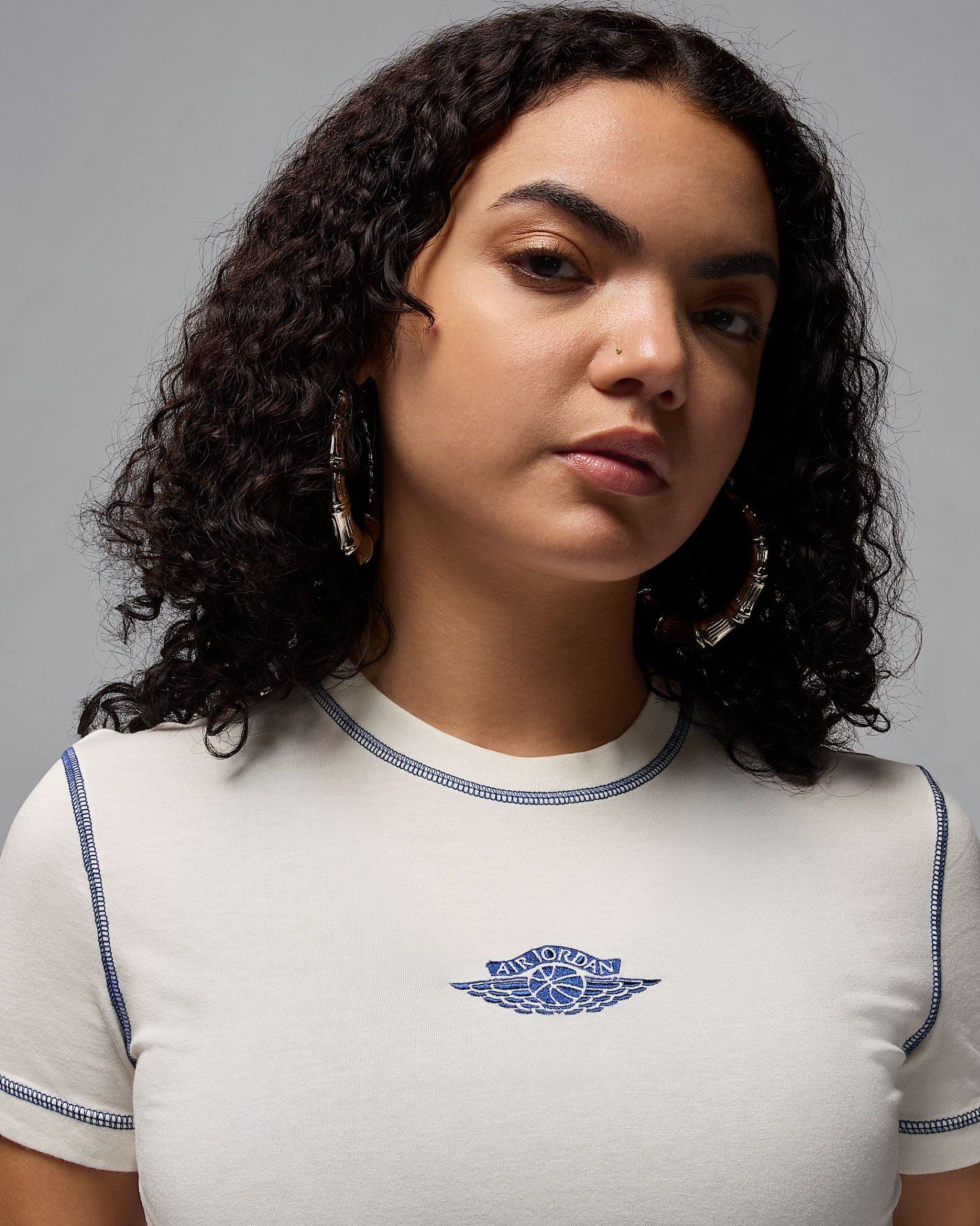Nike - Áo tay ngắn thể thao Nữ Jordan Rare Air Women's Cropped Short-Sleeve T-Shirt