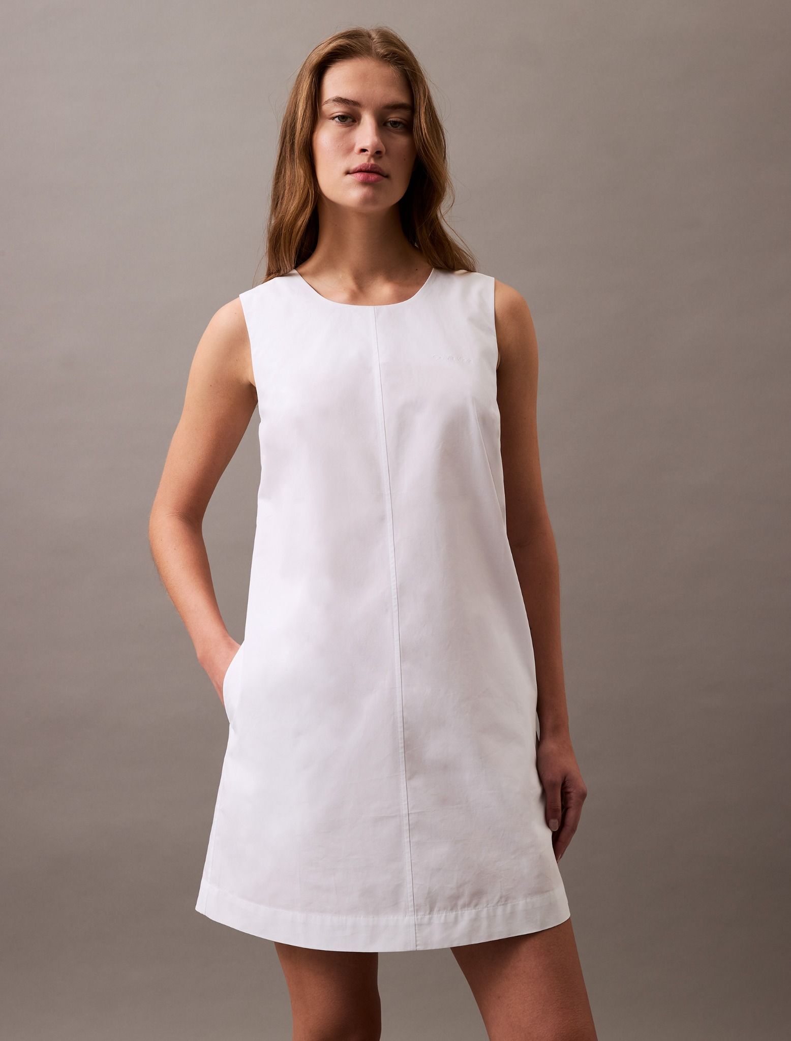 Calvin Klein - Đầm CK nữ Poplin Sleeveless Mini Dres