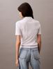 Calvin Klein - Áo polo tay ngắn nữ Essential Slim V Neck Polo